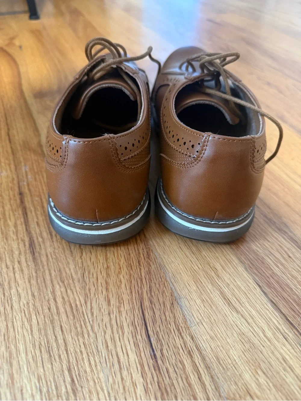 Bruno Marc Men's Casual Wingtip Derby Shoes - Brown 9